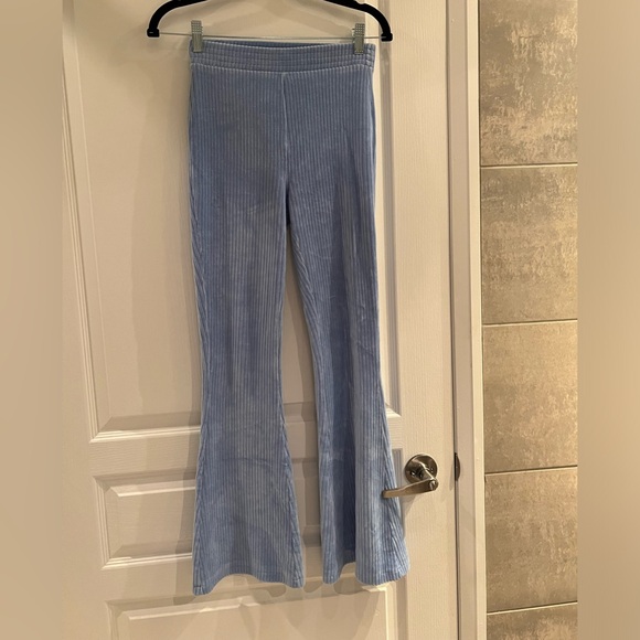Aerie Velour Baby Blue Corduroy Pants XS - Picture 2 of 3